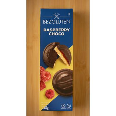 Bezgluten gluténmentes málnás-csokoládés piskótatallér, málna zselés 150g