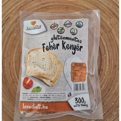 LoveDiet gluténmentes fehér kenyér 300g