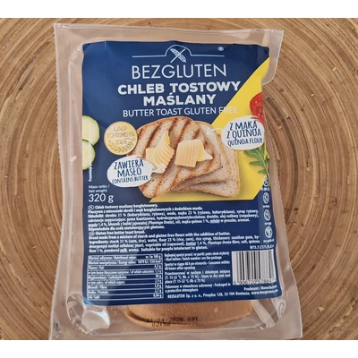 Bezgluten gluténmentes vajas toast kenyér
