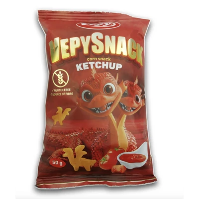 Vepy gluténmentes kukoricás snack ketchup ízesítéssel 50g